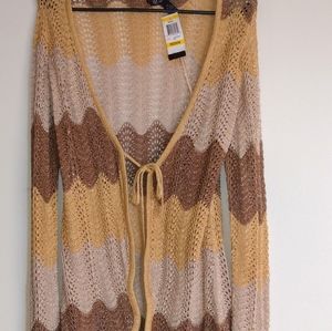 INC international concepts gold sweater sz M NWT